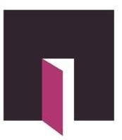 Logo featuring a stylised doorway design in black and pink, representing Trademarkroom's brand identity in trademark registration services.