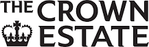 The Crown Estate logo featuring a crown, representing registered trademarks related to historical assets and brand protection in the context of Carisbrooke Castle and English Heritage.