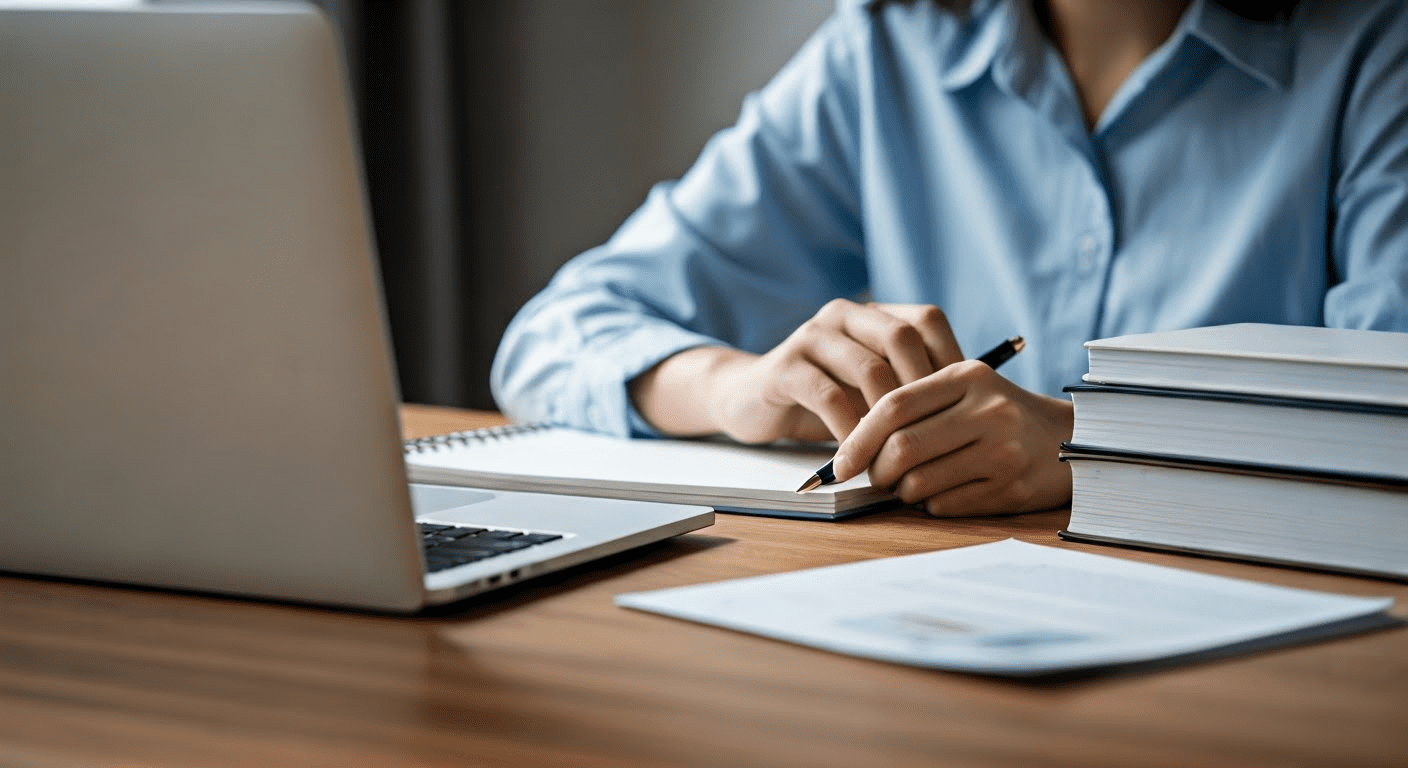 Person researching trademarks at desk How Do You Trademark a Company Name